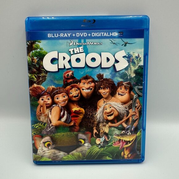 The Croods Blu Ray DVD Digital 3 Disc Dreamworks Animation Family Adventure - Picture 1 of 4